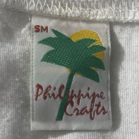 Philippine Crafts Souvenir T-shirt Unisex Small White Summer Tropical Graphics - Picture 14 of 14